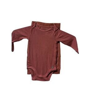 Modern Moments by Gerber Baby Ribbed Bodysuit and Pants Set 6-9M Mauve